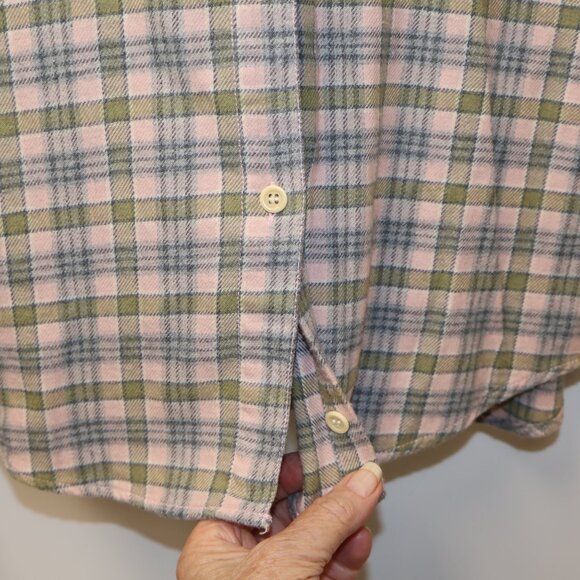 J. Crew Pink and Gray Checkered Shirt Size Small Womens Button Cuffs No Pocket - Picture 11 of 11